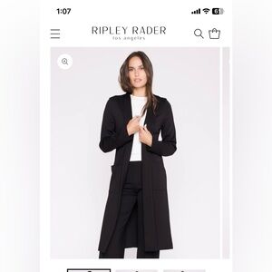 Ripley Radar Black Ponte Knit Smoking Jacket - NWT